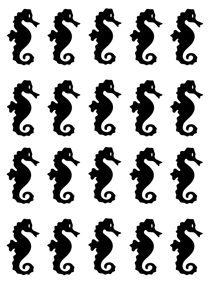Seahorse Wall Tile Stickers
