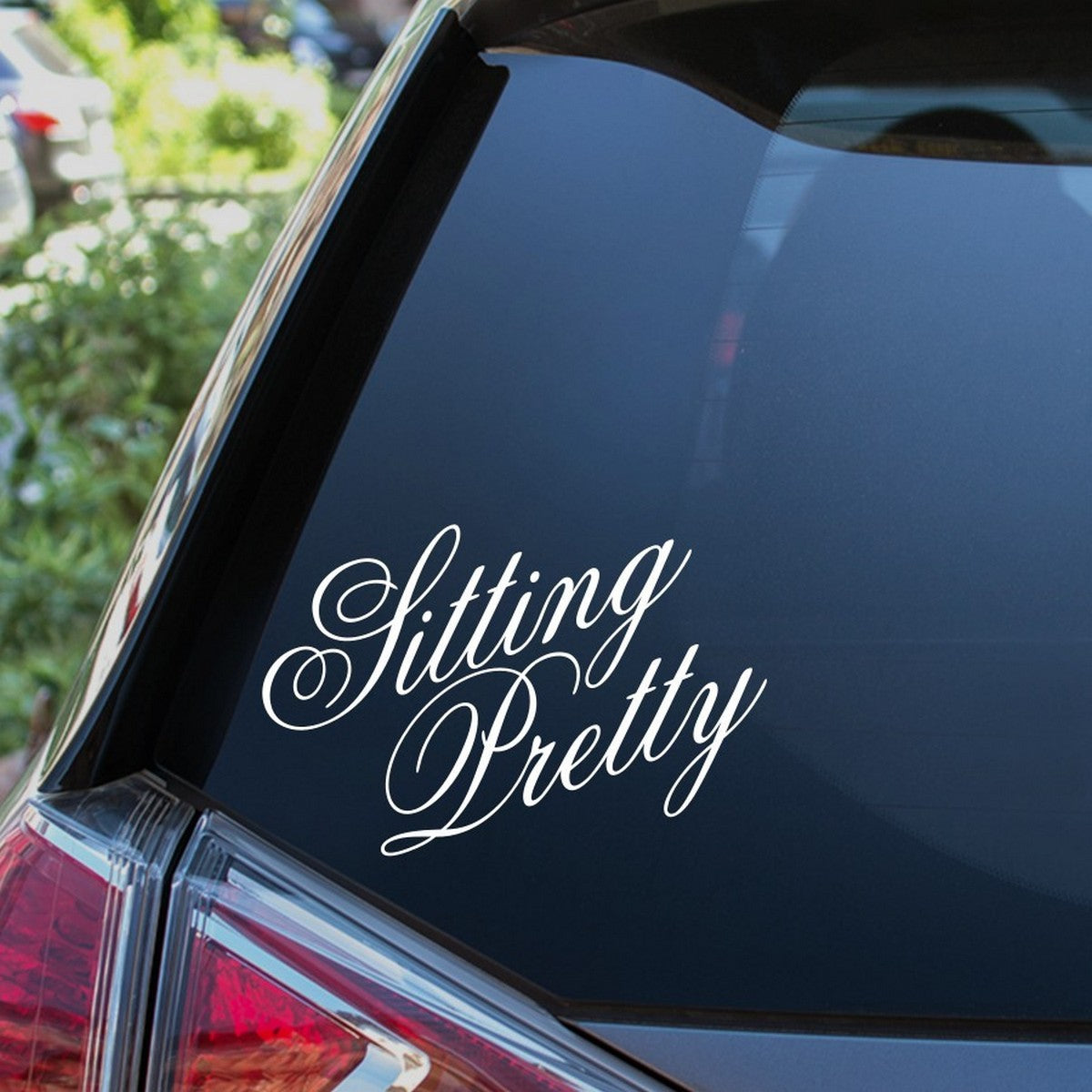 Sitting Pretty Car Sticker