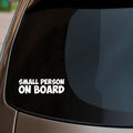 Small Person On Board Sticker fitted on car rear window