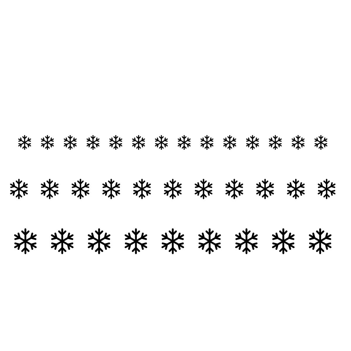 Snowflake Window Stickers black vinyl design on a white background