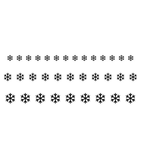 Snowflake Window Stickers black vinyl design on a white background