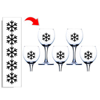 Snowflake Wine Glass Stickers