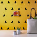 Space Rocket wall stickers arranged as a room display