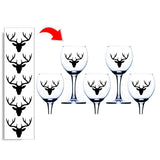 Stag Wine Glass Sticker
