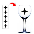 Star Wine Glass Stickers