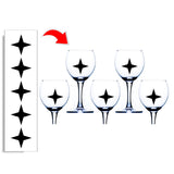 Star Wine Glass Stickers