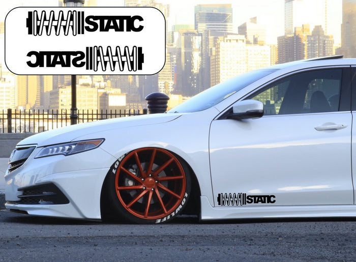 Static Coil Side Skirt Car Stickers Decals