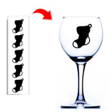 Stocking Wine Glass Stickers