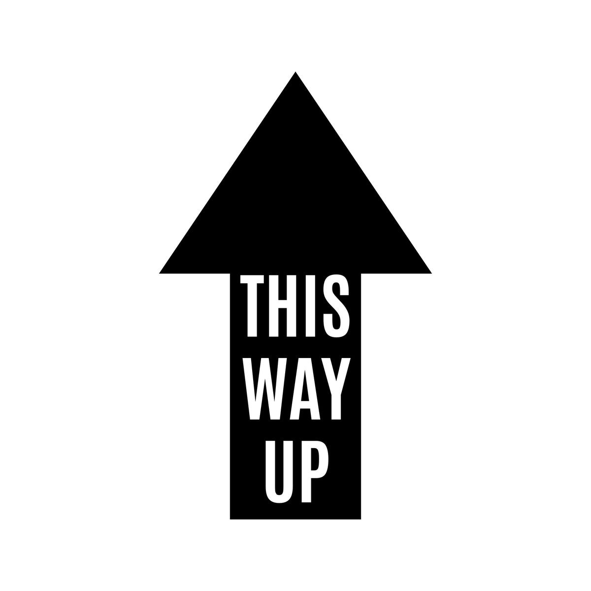 This Way Up Arrow Car Sticker – 38k Vinyl Graphics