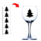 Christmas Tree Wine Glass Stickers