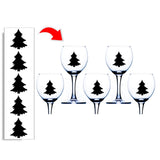 Christmas Tree Wine Glass Stickers