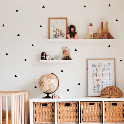 Triangle wall stickers layout example