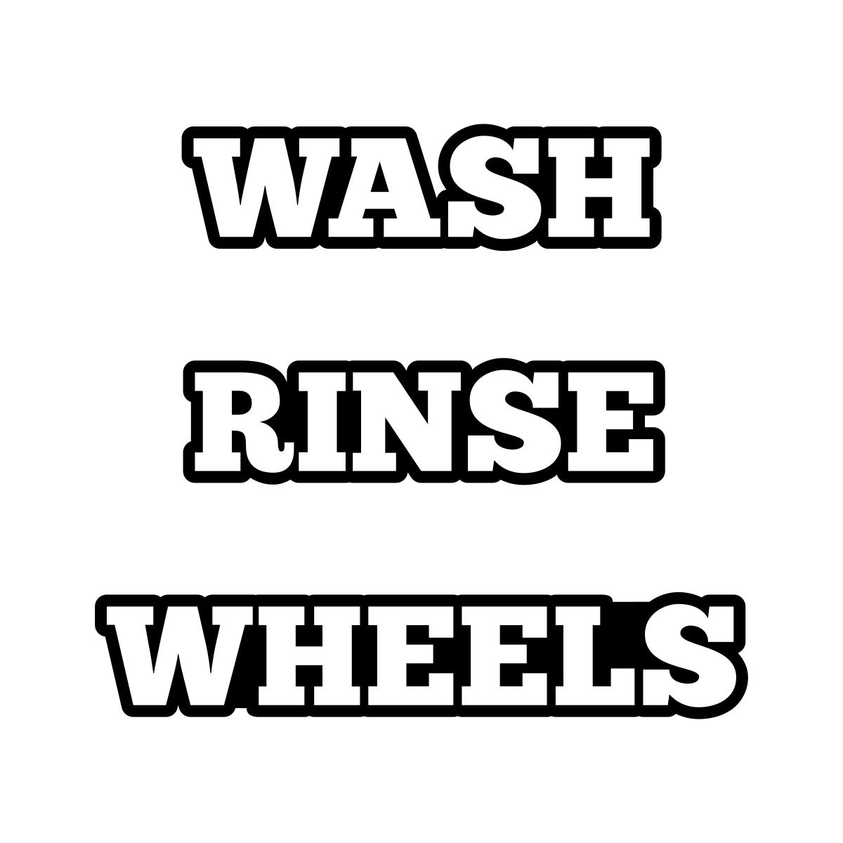 Wash Rinse Wheels Bucket Stickers