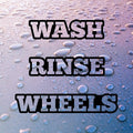 WASH RINSE WHEELS Car Washing Valeting Bucket Stickers