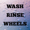 WASH RINSE WHEELS Car Washing Valeting Bucket Stickers