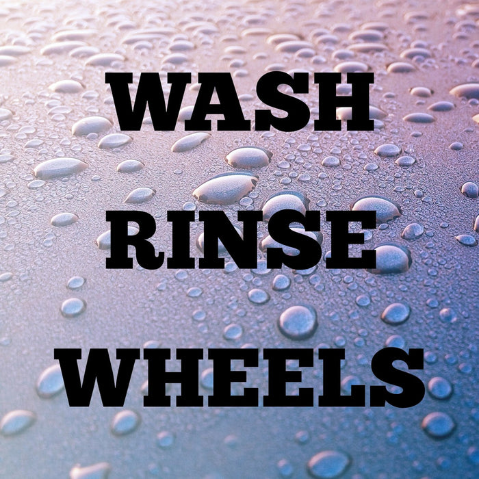 WASH RINSE WHEELS Car Washing Valeting Bucket Stickers