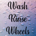 WASH RINSE WHEELS Car Washing Valeting Bucket Stickers