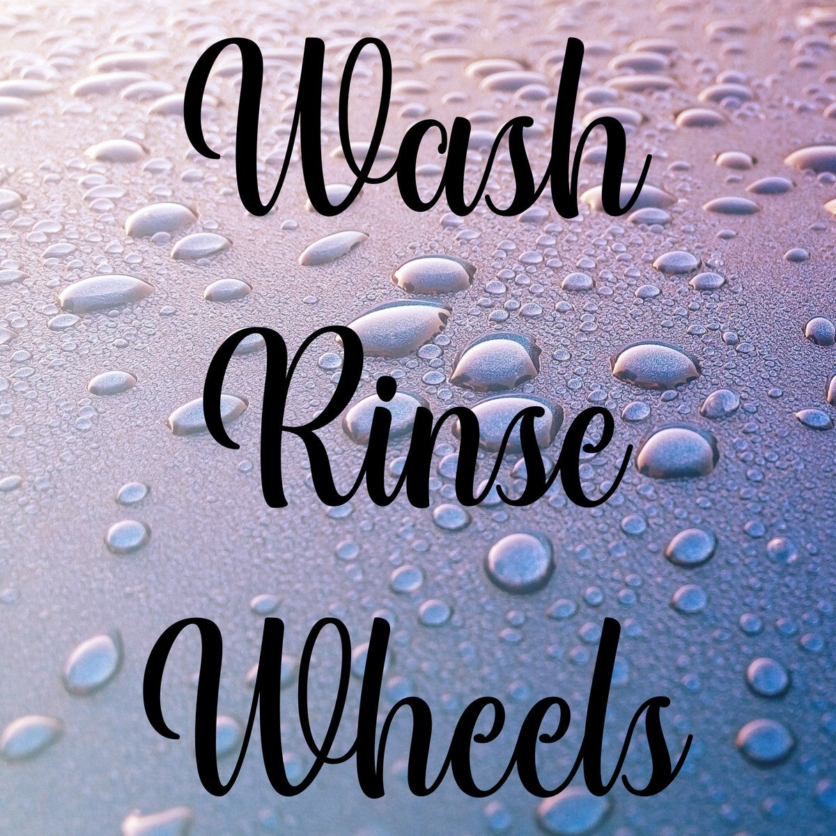 WASH RINSE WHEELS Car Washing Valeting Bucket Stickers