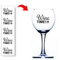 Wine Time Glass Stickers