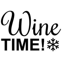 Wine Time Glass Stickers