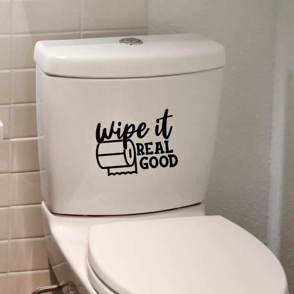 Wipe it real good funny toilet sticker