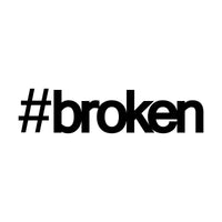 #broken Car Sticker Vinyl Decal
