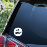 v6 Inside Car Sticker