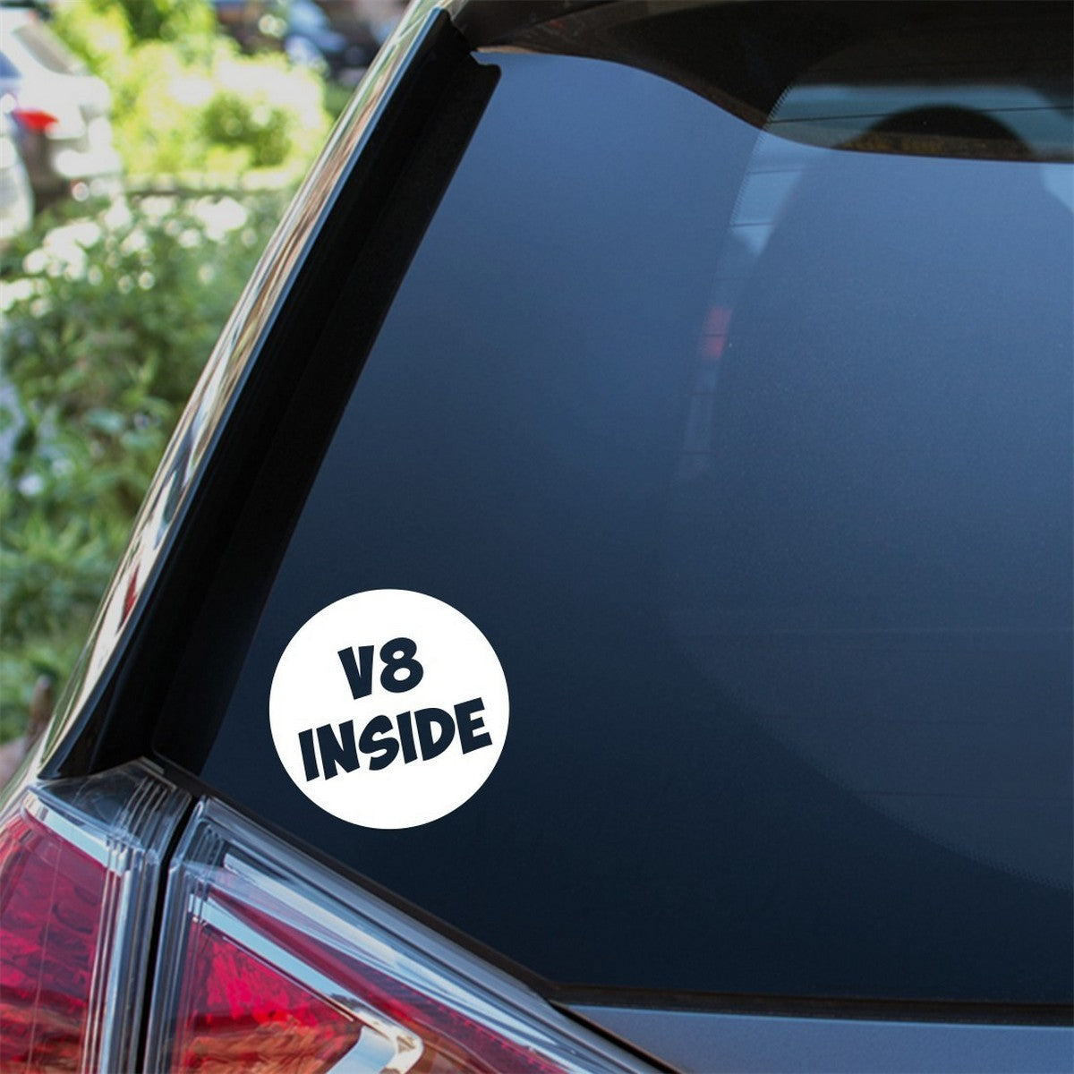 v8 Inside Car Sticker